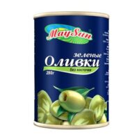 MAYSUN Оливки зеленые без косточки 300 мл ж/б ключ Испания/12/